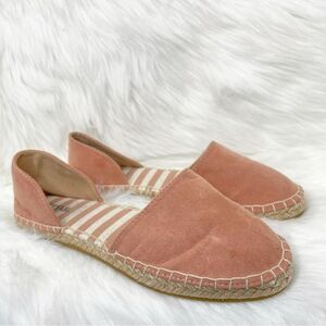 JustFab Pink Bryn Suede Espadrille Size 6.5